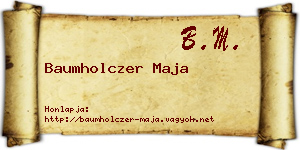 Baumholczer Maja névjegykártya